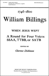 When Jesus Wept SATB choral sheet music cover
